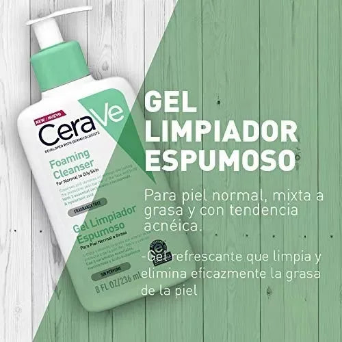 CERAVE GEL LIMPIADOR ESPUMOSO X 473 GR