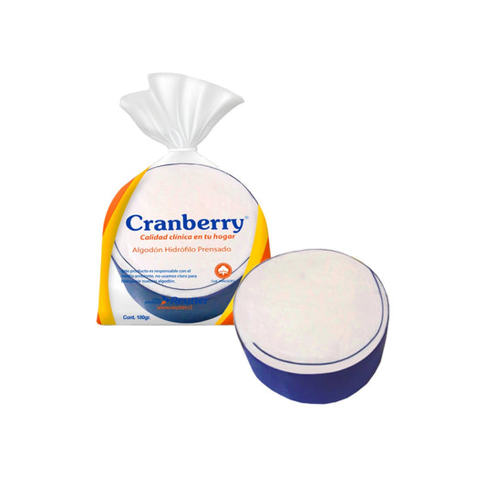 ALGODON PRENSADO CRANBERRY HIDROFILO X 250 GR REUTTER